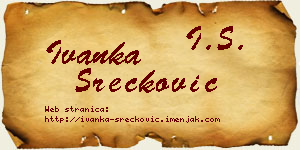 Ivanka Srećković vizit kartica